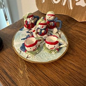 Snowman tea set